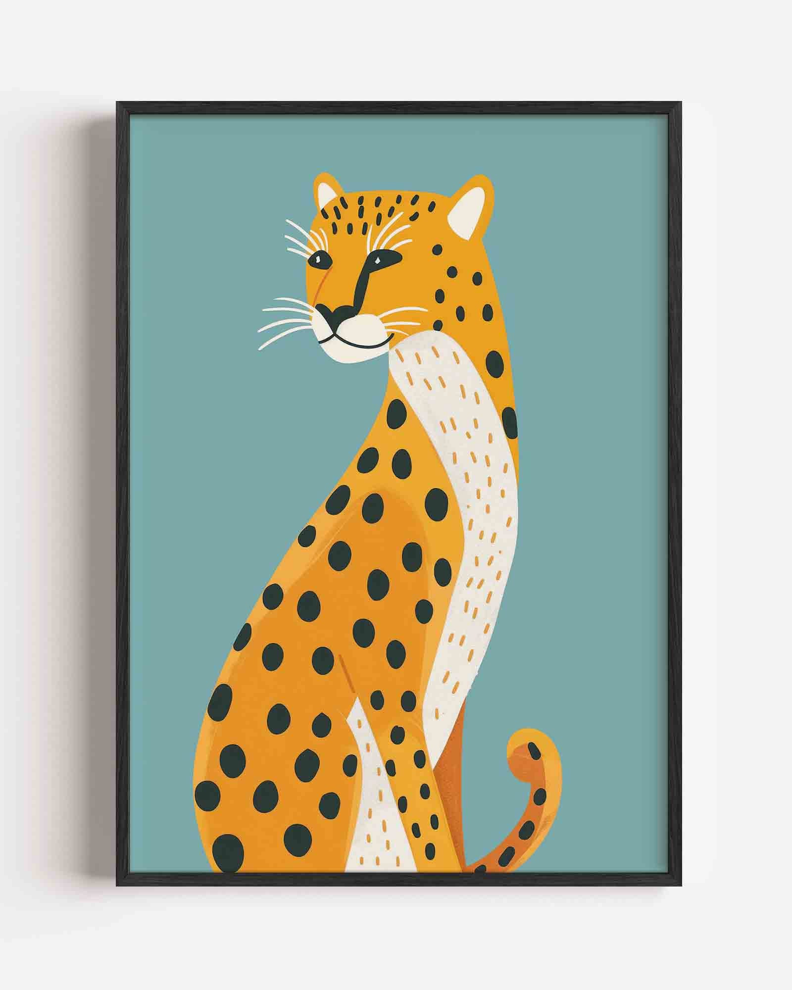 Luipaard illustratie Poster
