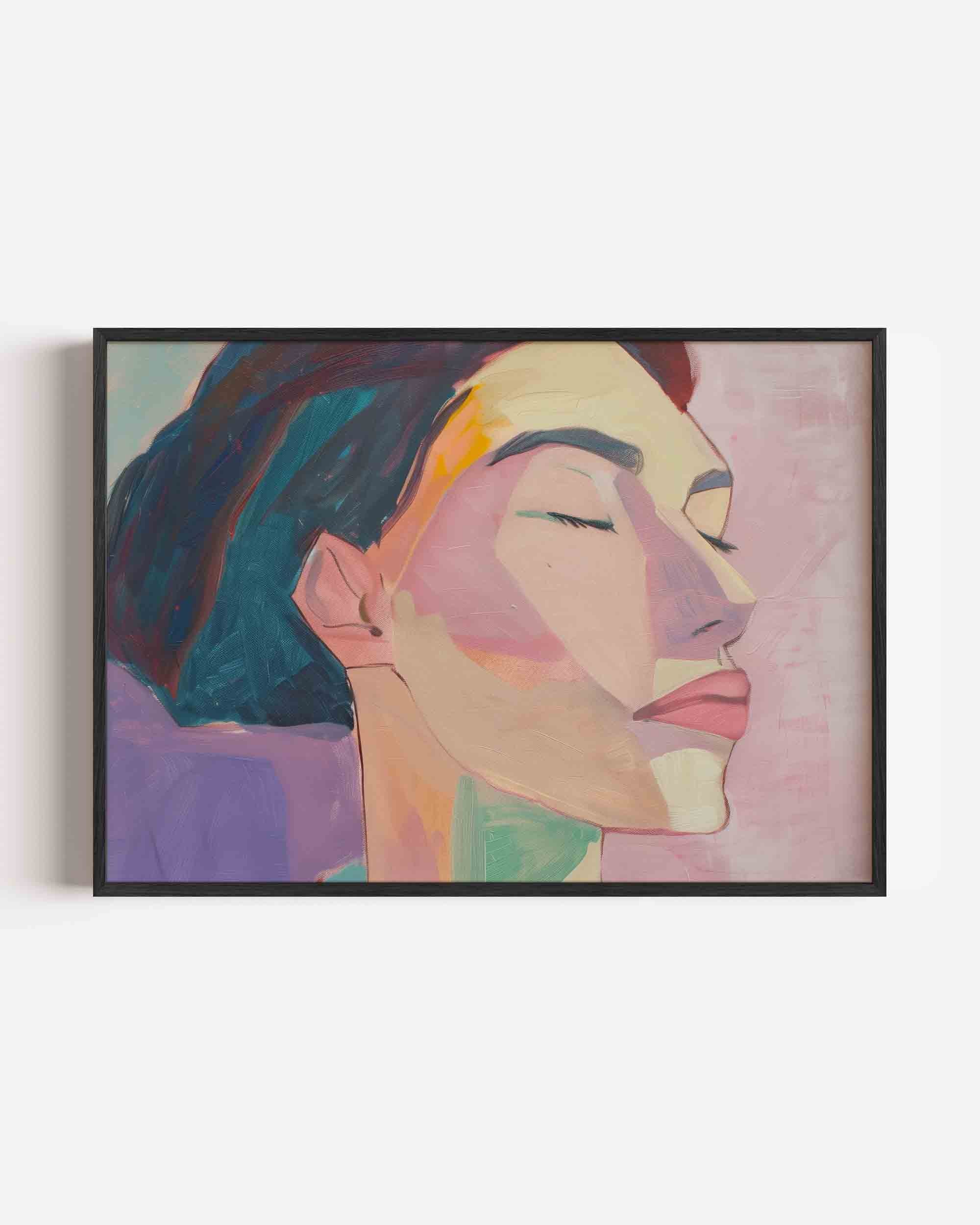 Portret in pastel Poster