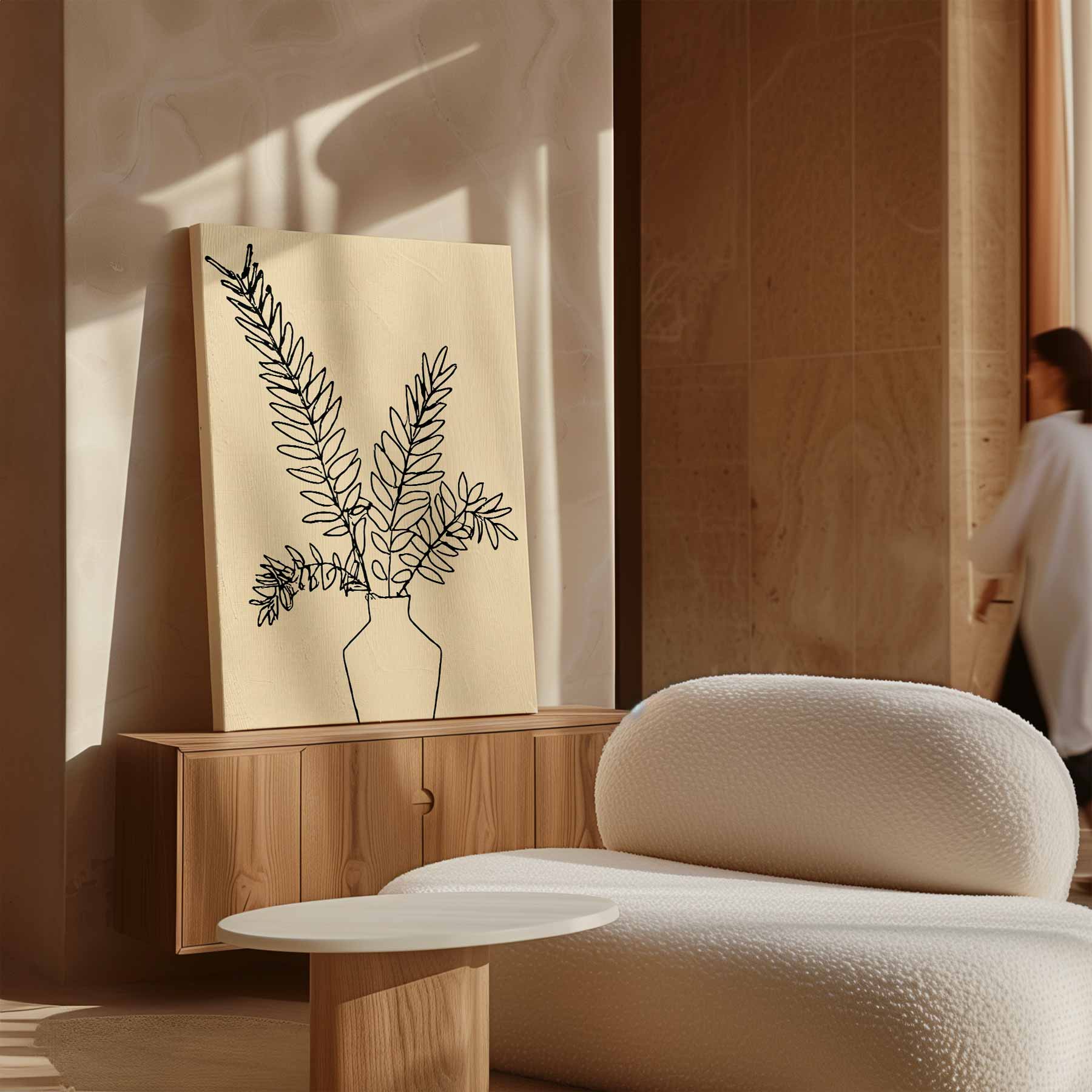 Simpele Botanische Sierlijkheid Kunstwerk-canvas-dibond-plexiglas-wanddecoratie-WallArtistic