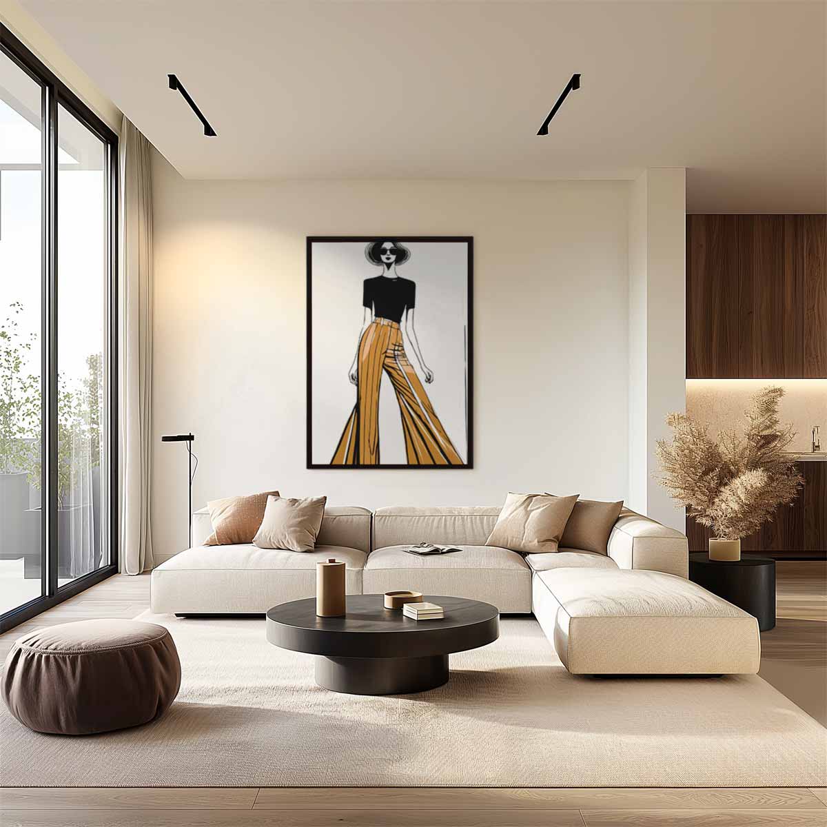 Elegante Mode-Illustratie Kunstwerk-canvas-dibond-plexiglas-wanddecoratie-WallArtistic