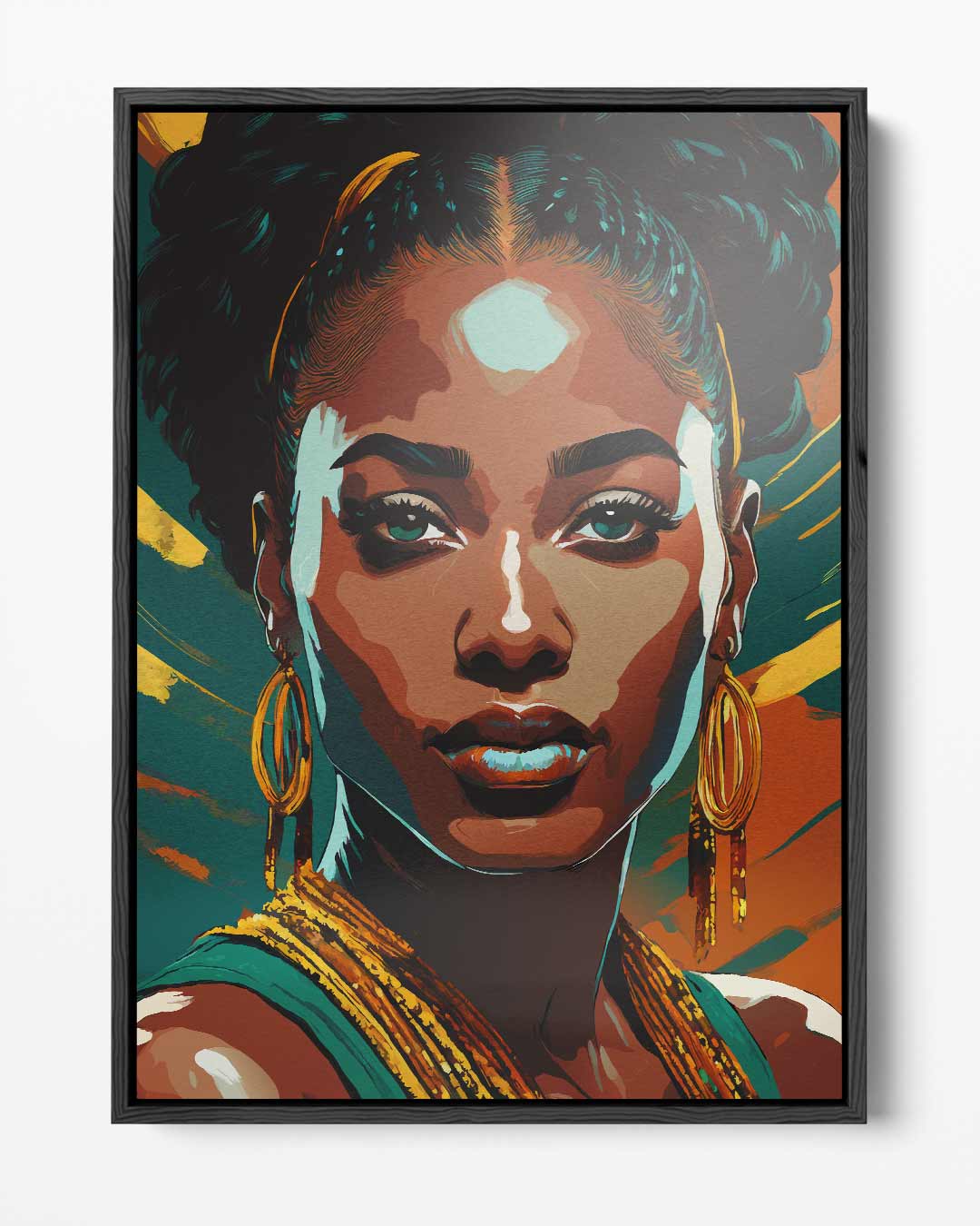 Stralende Portretkunst Kunstwerk-canvas-dibond-plexiglas-wanddecoratie-WallArtistic