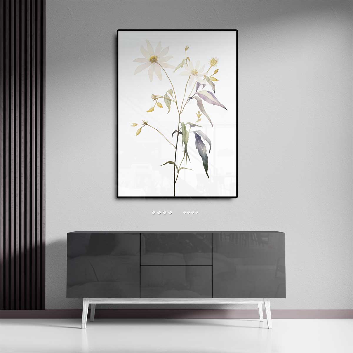 Zachte Bloemenpracht in Waterverf Kunstwerk-canvas-dibond-plexiglas-wanddecoratie-WallArtistic