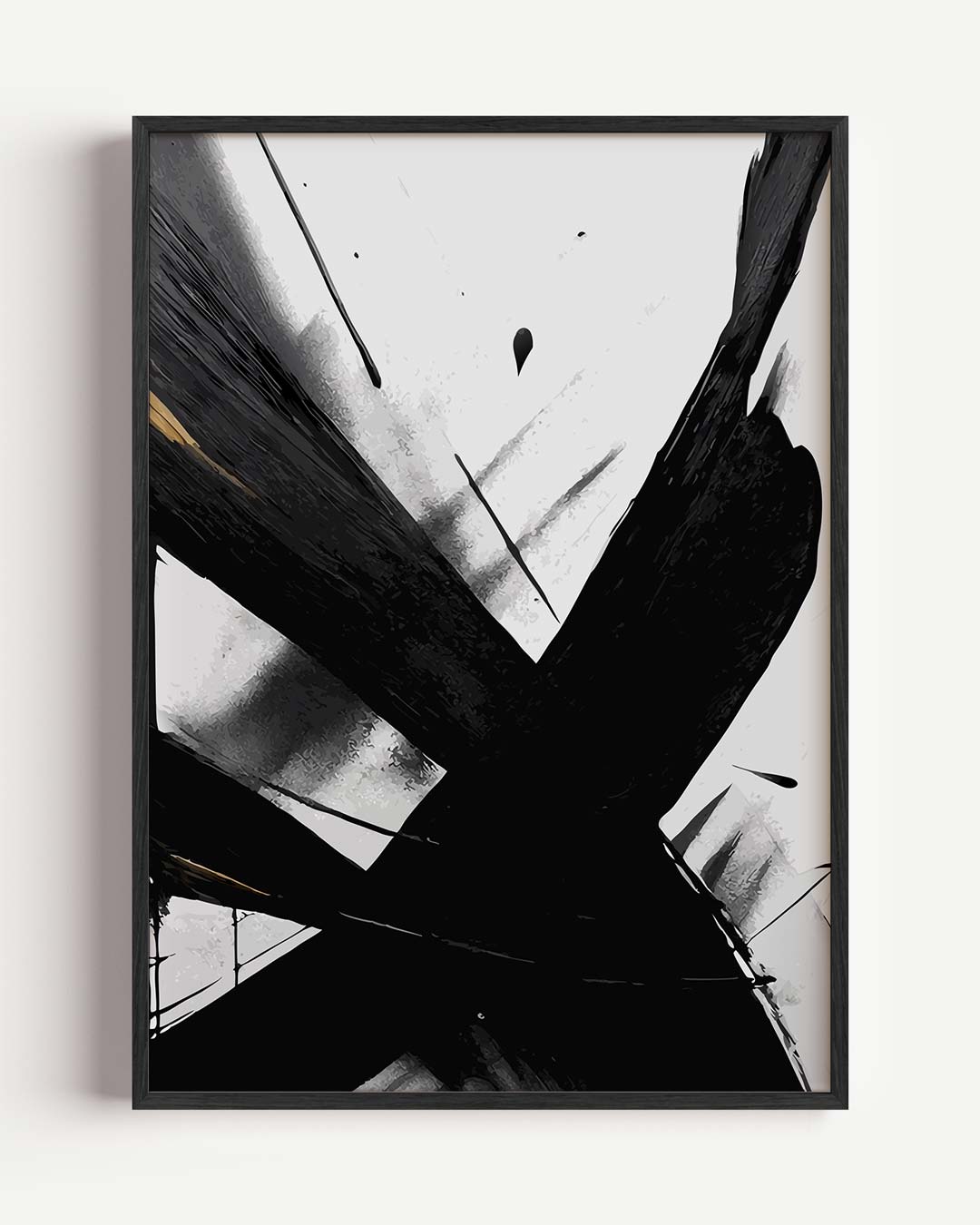 Abstracte Kracht in Zwart Poster