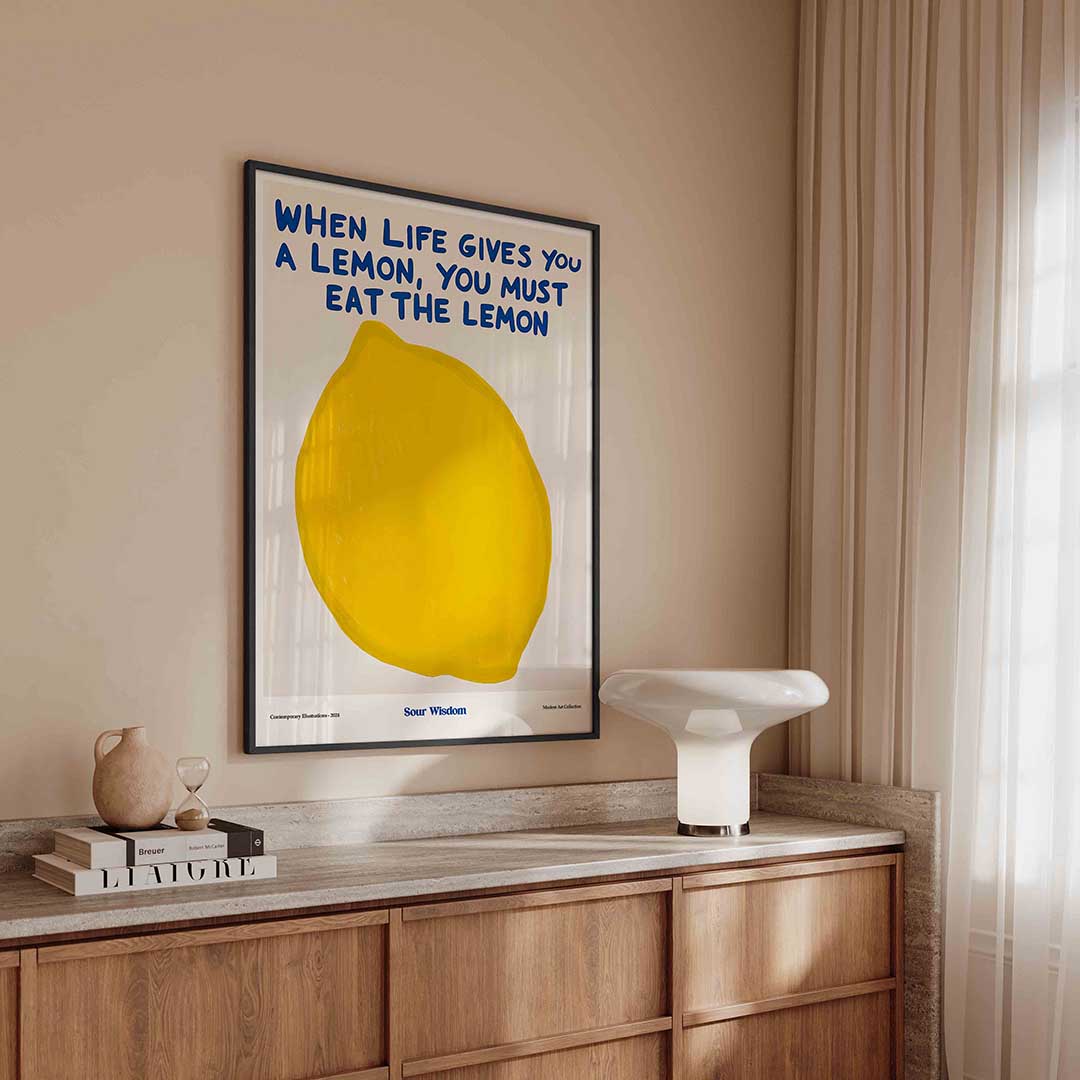 Citroen en tekst Poster
