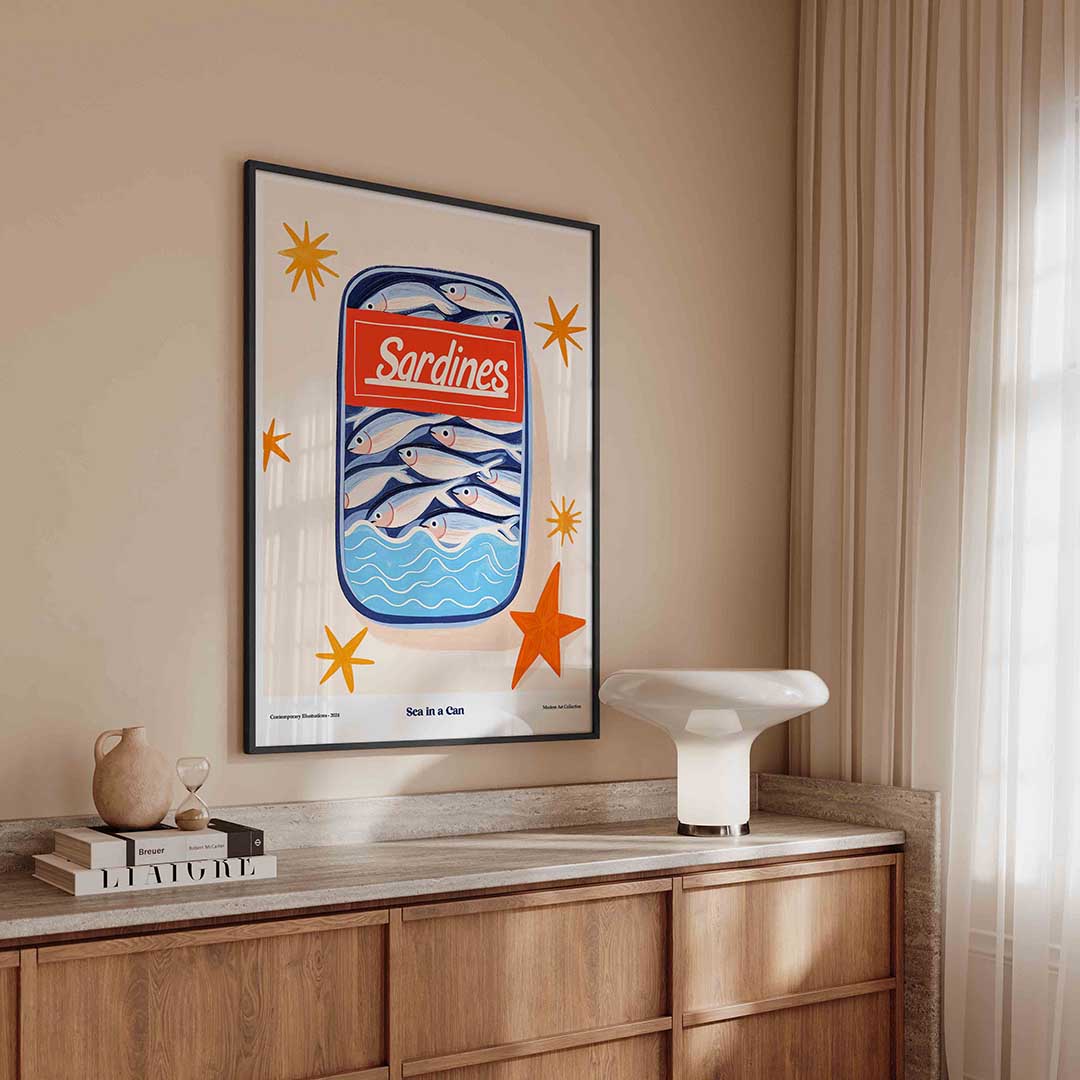 Sardines in blik Poster