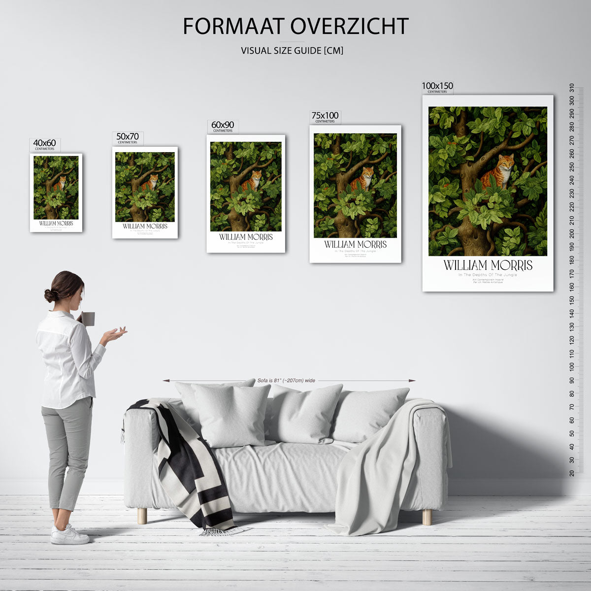 Kat in boom Kunstwerk