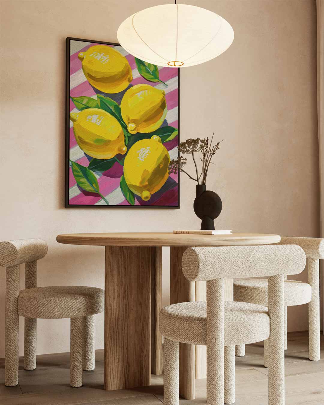 Citroenen op Lente Achtergrond Kunstwerk-canvas-dibond-plexiglas-wanddecoratie-WallArtistic