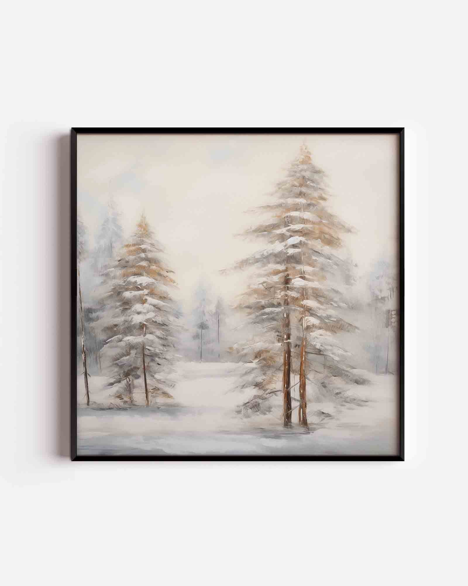 Besneeuwde bomen Poster