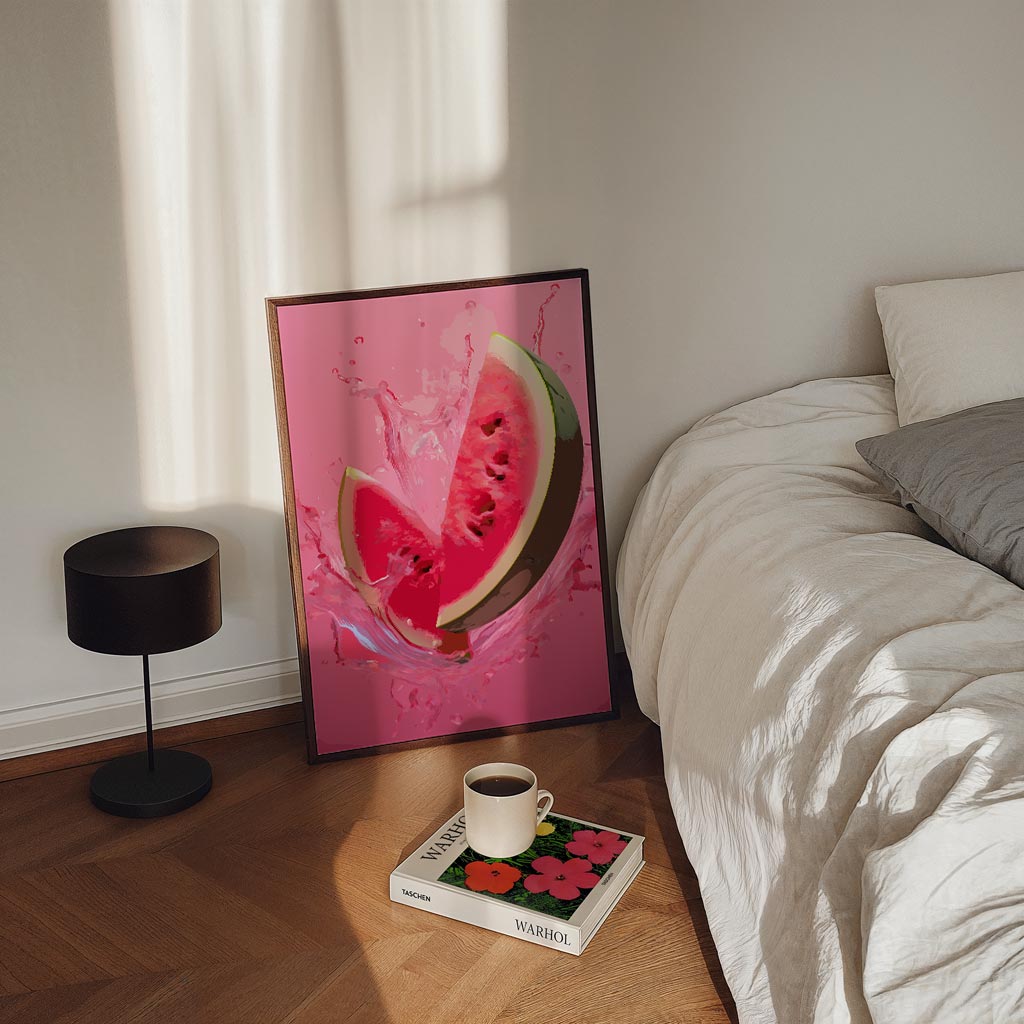 Verfrissende Watermeloen Splash Poster