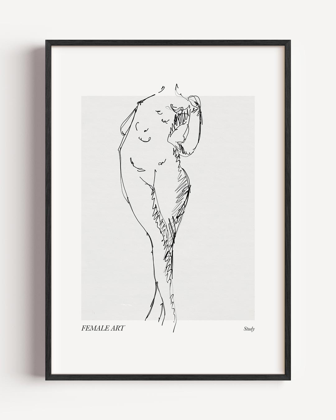 Eenvoudige Vrouwelijke Vorm Poster-WallArtistic