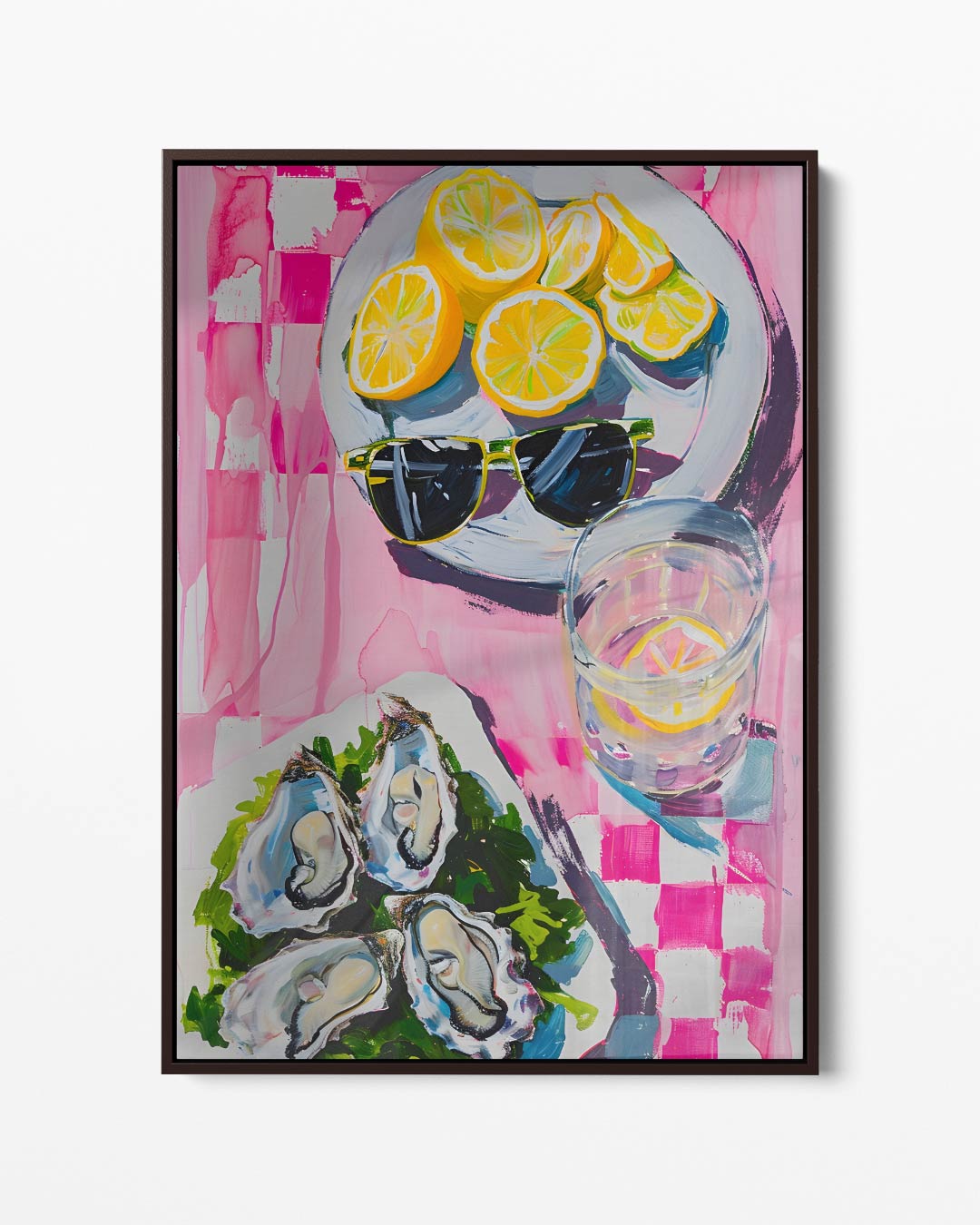 Zonnige Picknick met Citrusschijfjes Kunstwerk-canvas-dibond-plexiglas-wanddecoratie-WallArtistic
