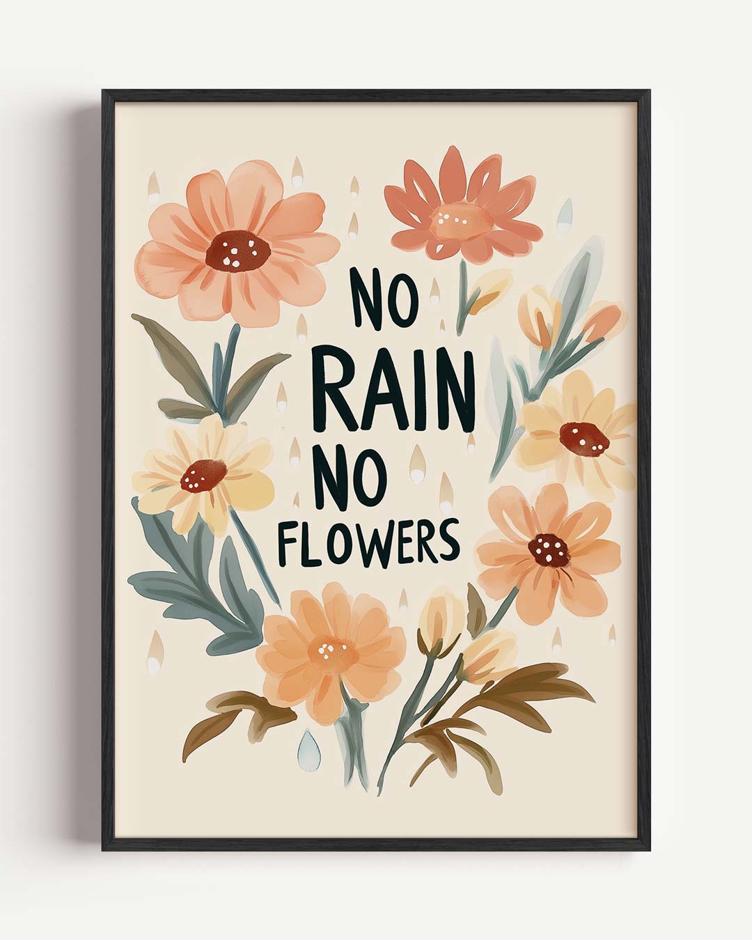 Inspirerende Bloemenposter