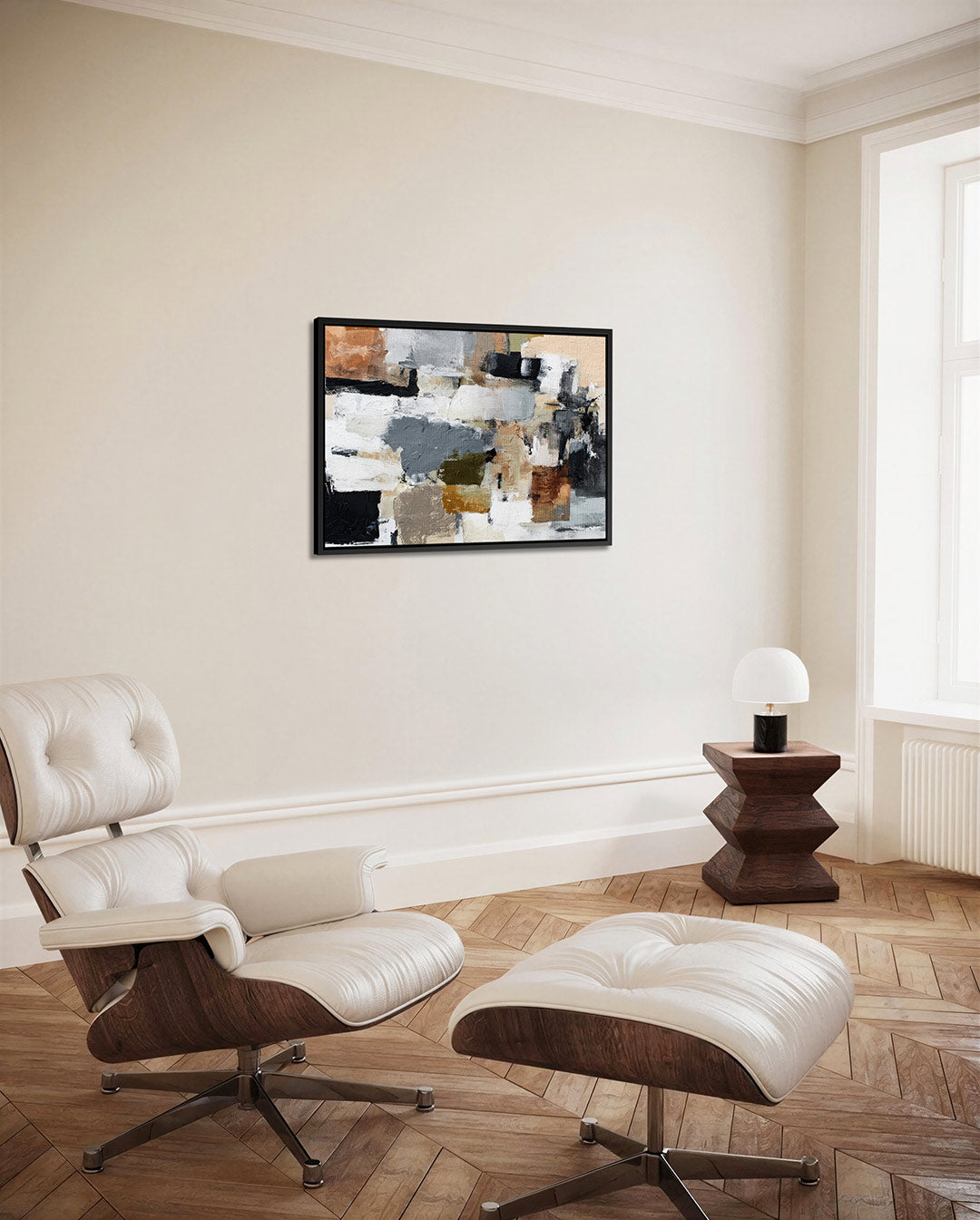 Dynamische kleurencompositie Kunstwerk