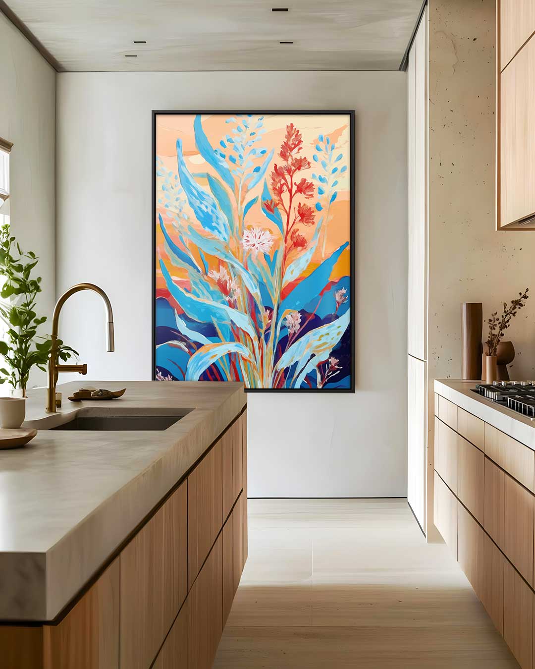 Kleurrijke Bloemenzee Kunstwerk-canvas-dibond-plexiglas-wanddecoratie-WallArtistic