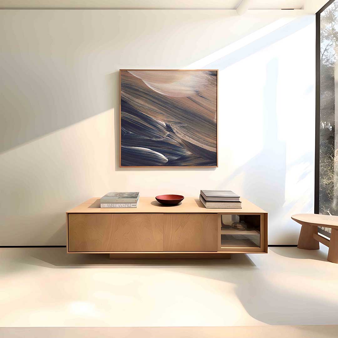 Abstracte penseelstreken Poster