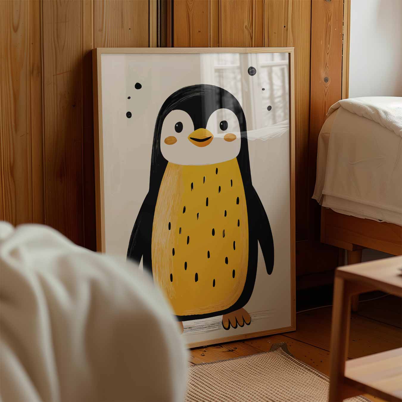 Vrolijke Pinguïn Illustratie Poster