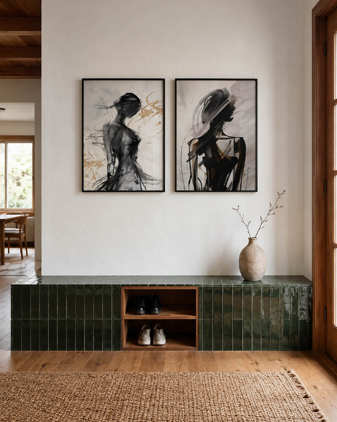 Zwart en goud vormen Posterset
