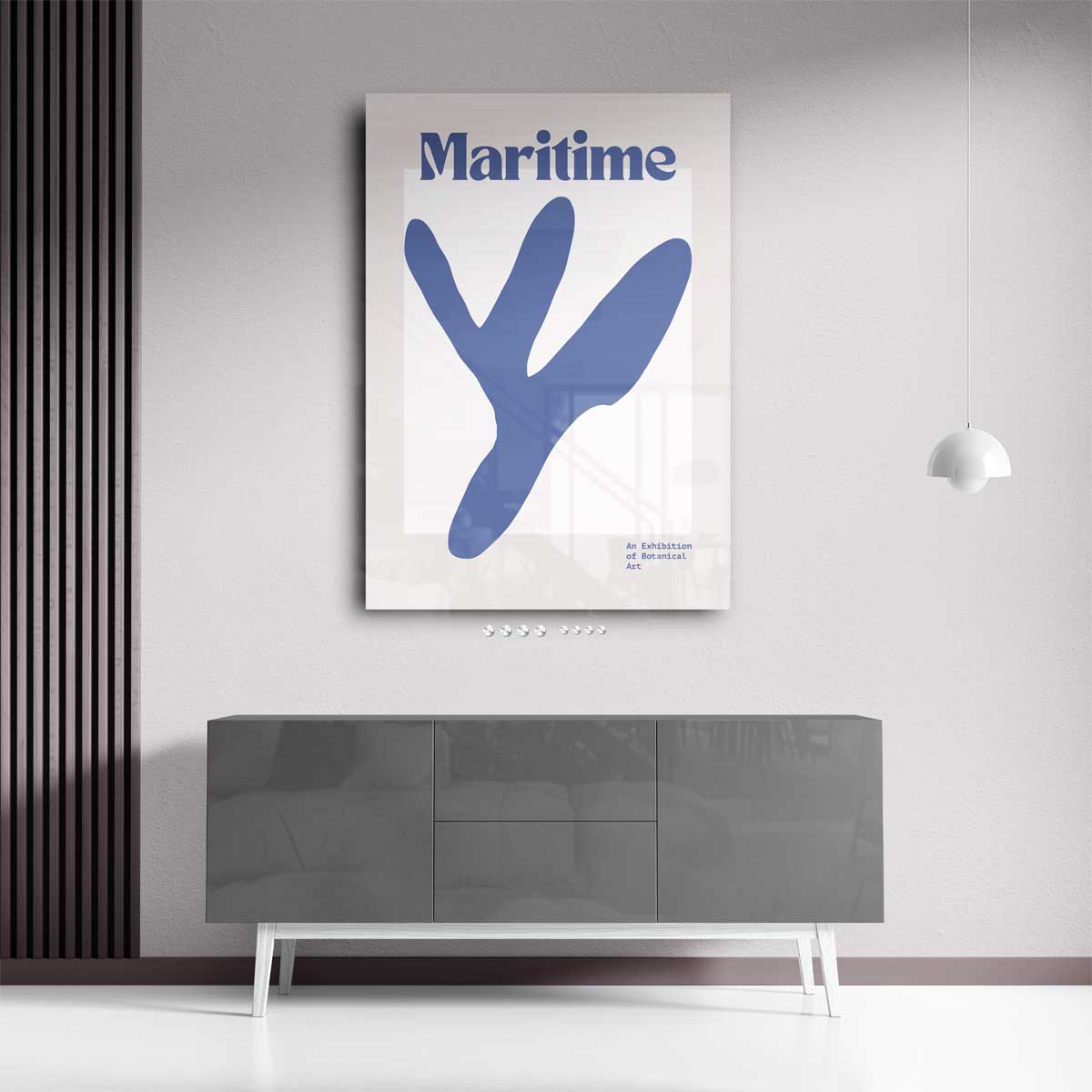 Maritieme Botanische Expressie Kunstwerk-canvas-dibond-plexiglas-wanddecoratie-WallArtistic