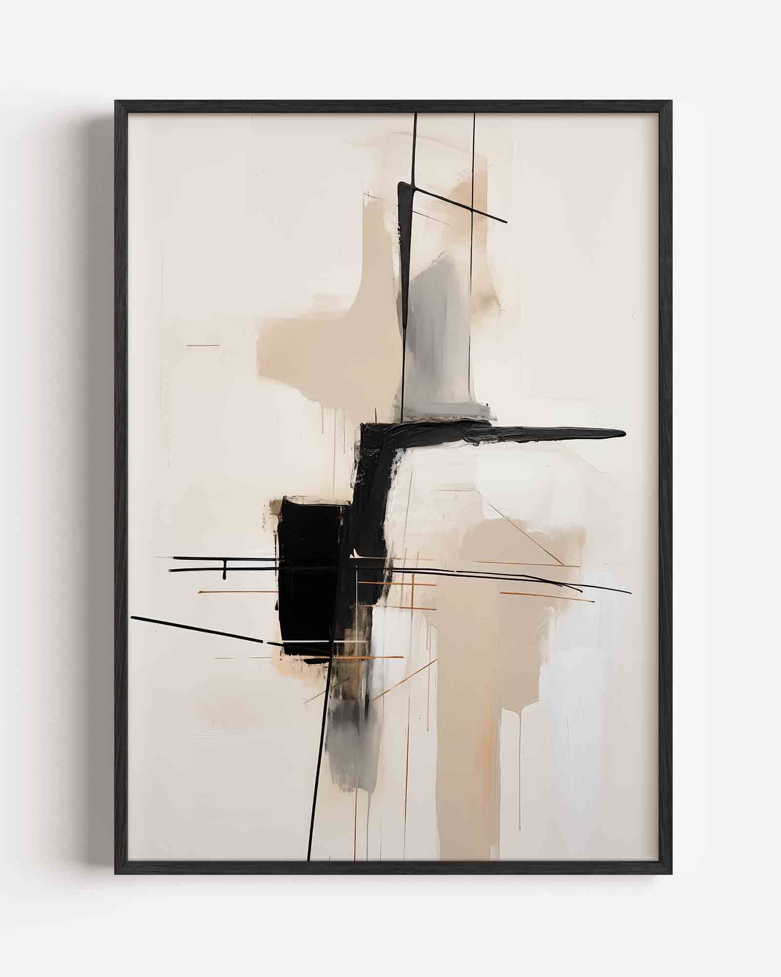 Abstracte lijnen en vlakken Poster