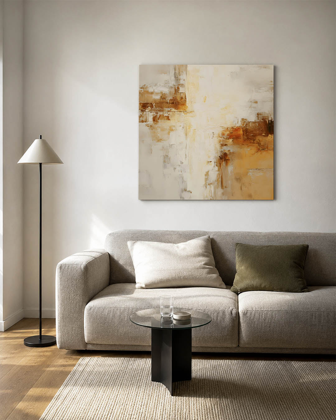 Warme kleuren compositie Kunstwerk