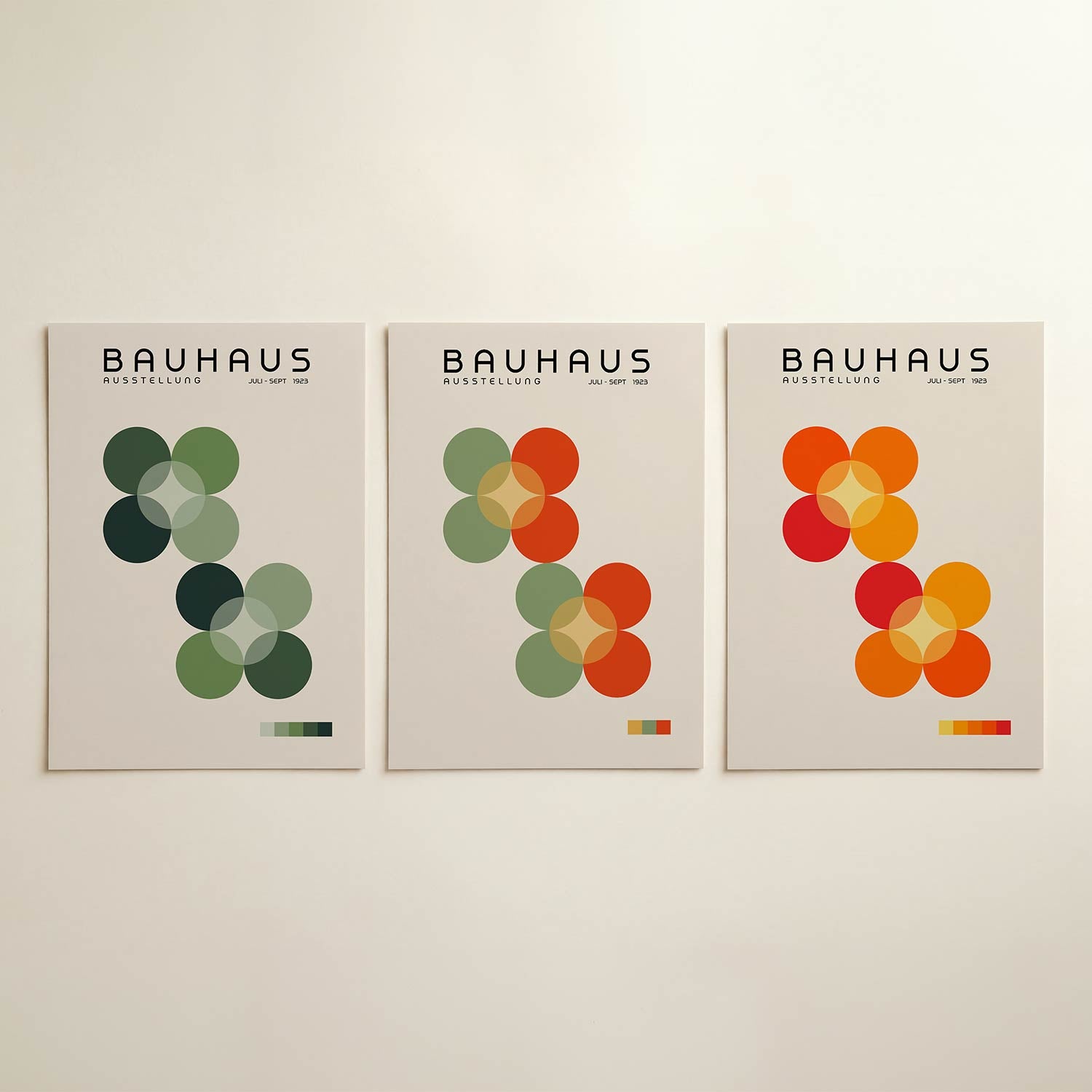 Groene cirkelharmonie Posterset