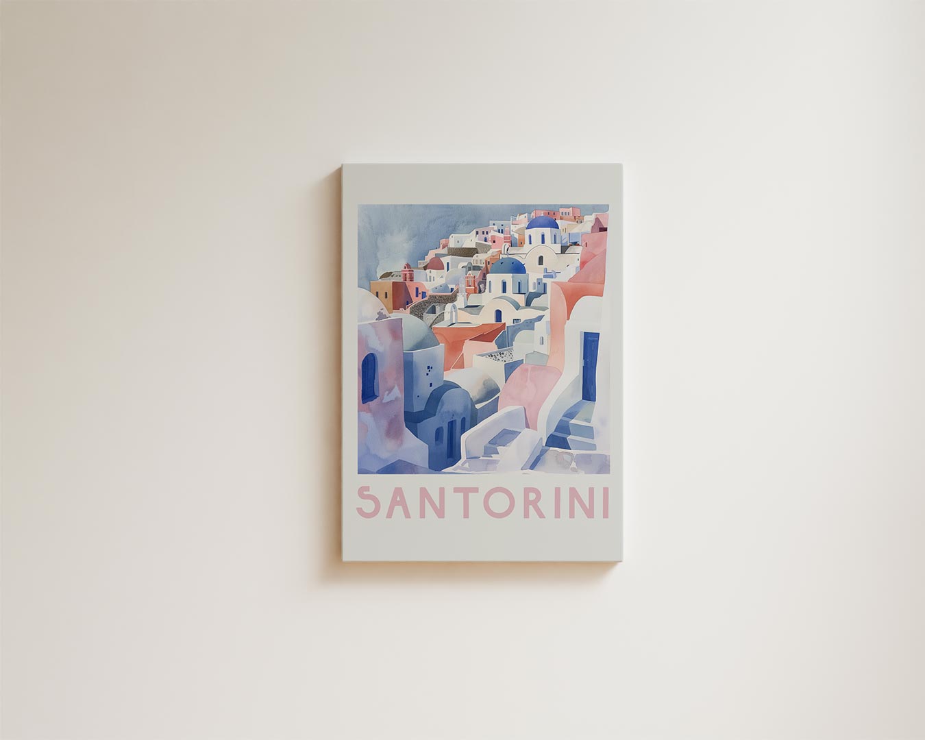 Santorini Droomlandschap Kunstwerk-canvas-dibond-plexiglas-wanddecoratie-WallArtistic