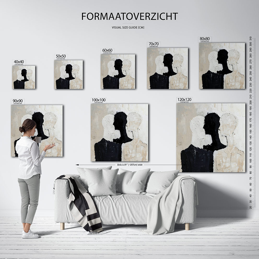 Gelaagde silhouetten Kunstwerk