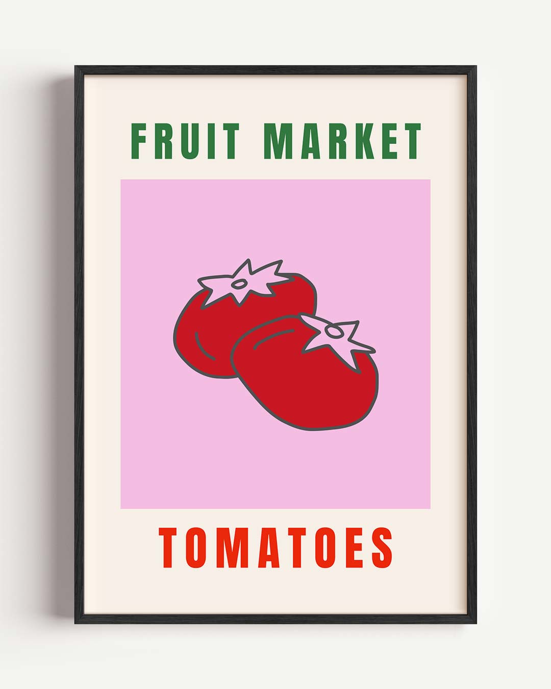 Vintage Tomatenmarktplaat Poster