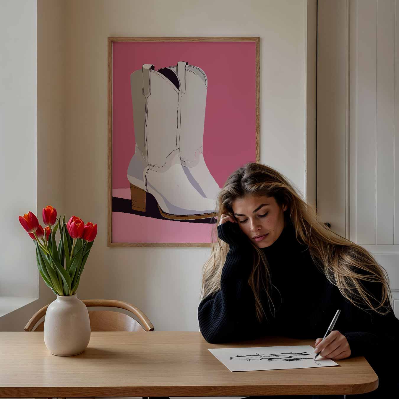 Stijlvolle Cowboylaarzen Poster