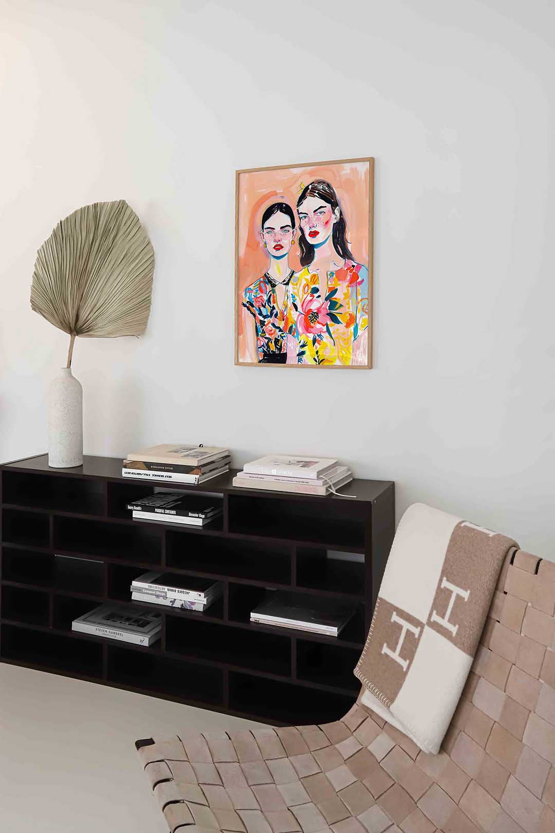 Twee vrouwen met bloemen Poster