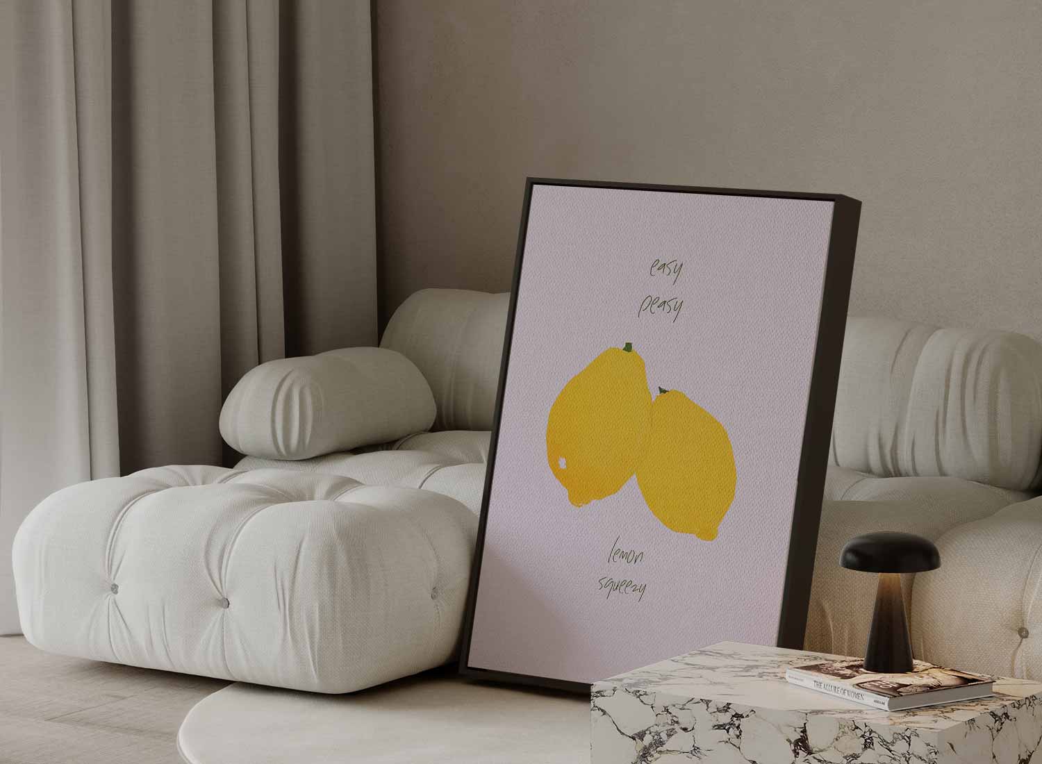 Easy Peasy Lemon Squeezy Kunstwerk-canvas-dibond-plexiglas-wanddecoratie-WallArtistic