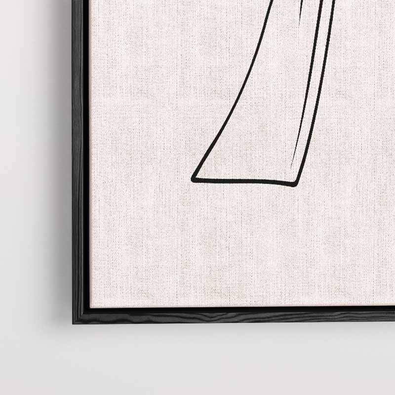 Elegante Strik Illustratie Kunstwerk-canvas-dibond-plexiglas-wanddecoratie-WallArtistic
