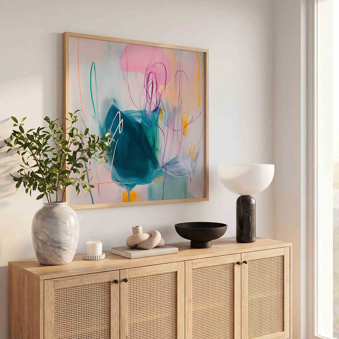 Abstracte vormen en kleuren Poster