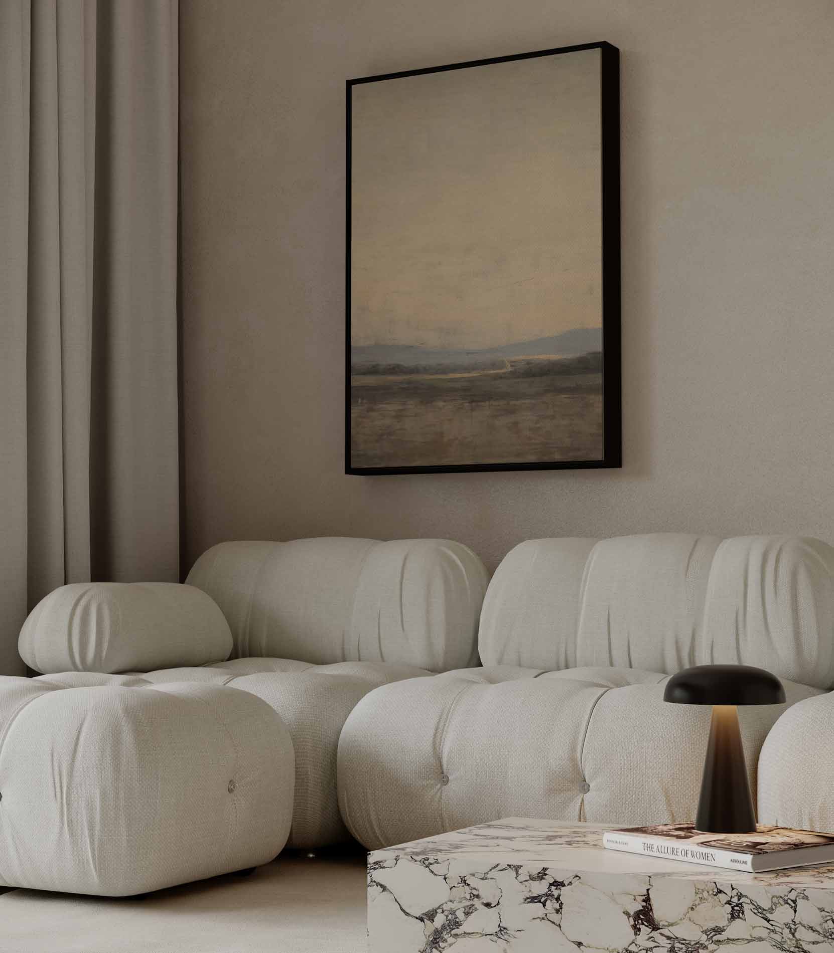 Rustgevende Landschap Horizon Kunstwerk-canvas-dibond-plexiglas-wanddecoratie-WallArtistic