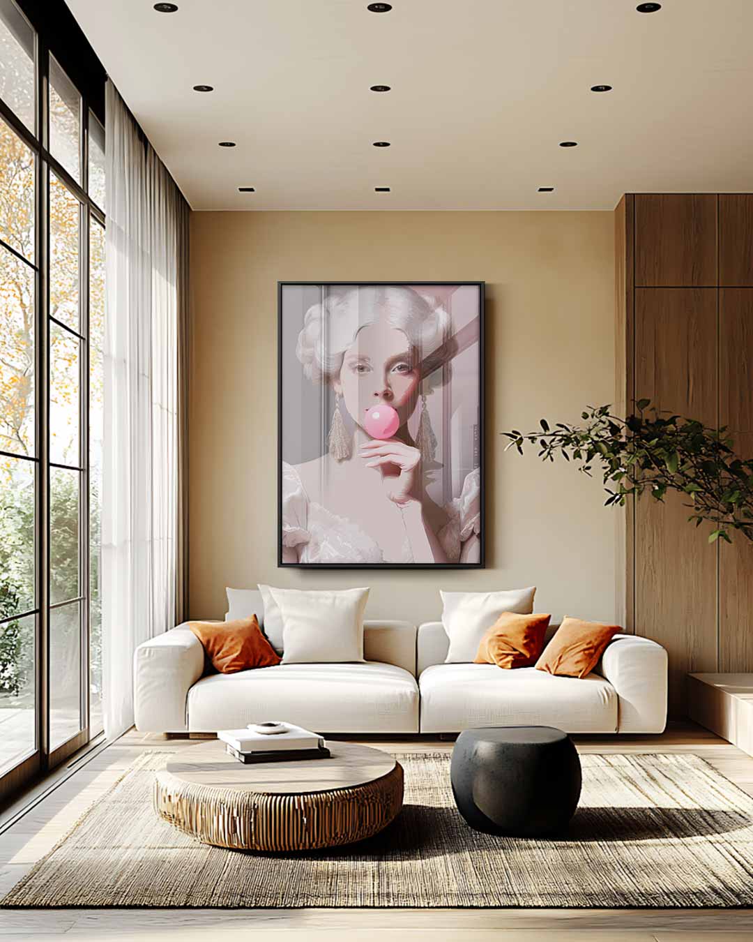 Moderne Marie Antoinette Kunstwerk-canvas-dibond-plexiglas-wanddecoratie-WallArtistic