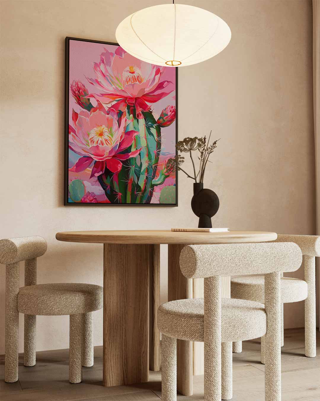 Bloeiende Cactus Pracht Kunstwerk-canvas-dibond-plexiglas-wanddecoratie-WallArtistic