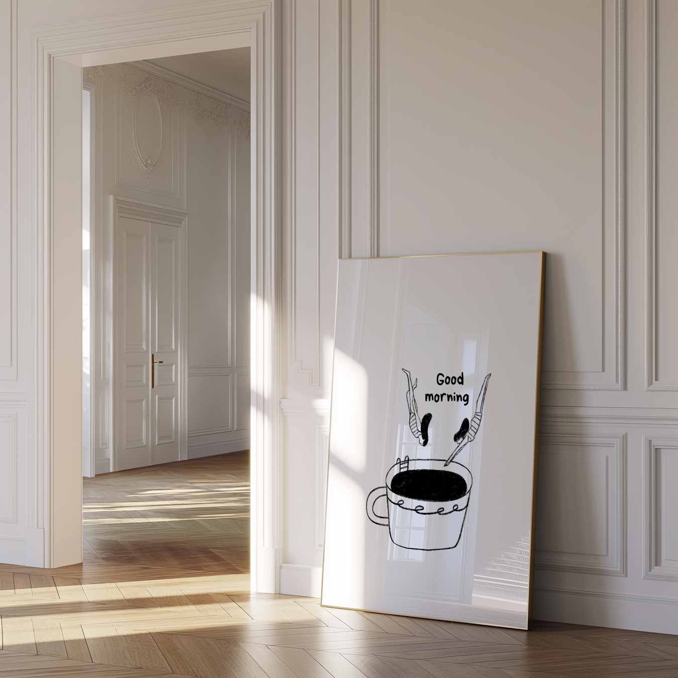 Koffieduik Illustratie Poster