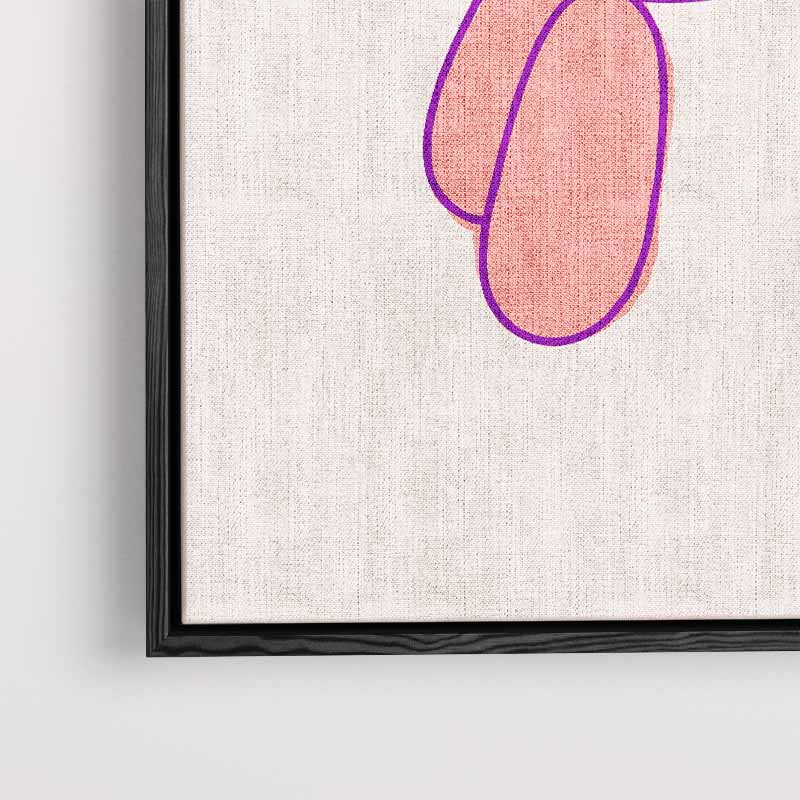 Speelse Ballonhond Illustratie Kunstwerk-canvas-dibond-plexiglas-wanddecoratie-WallArtistic
