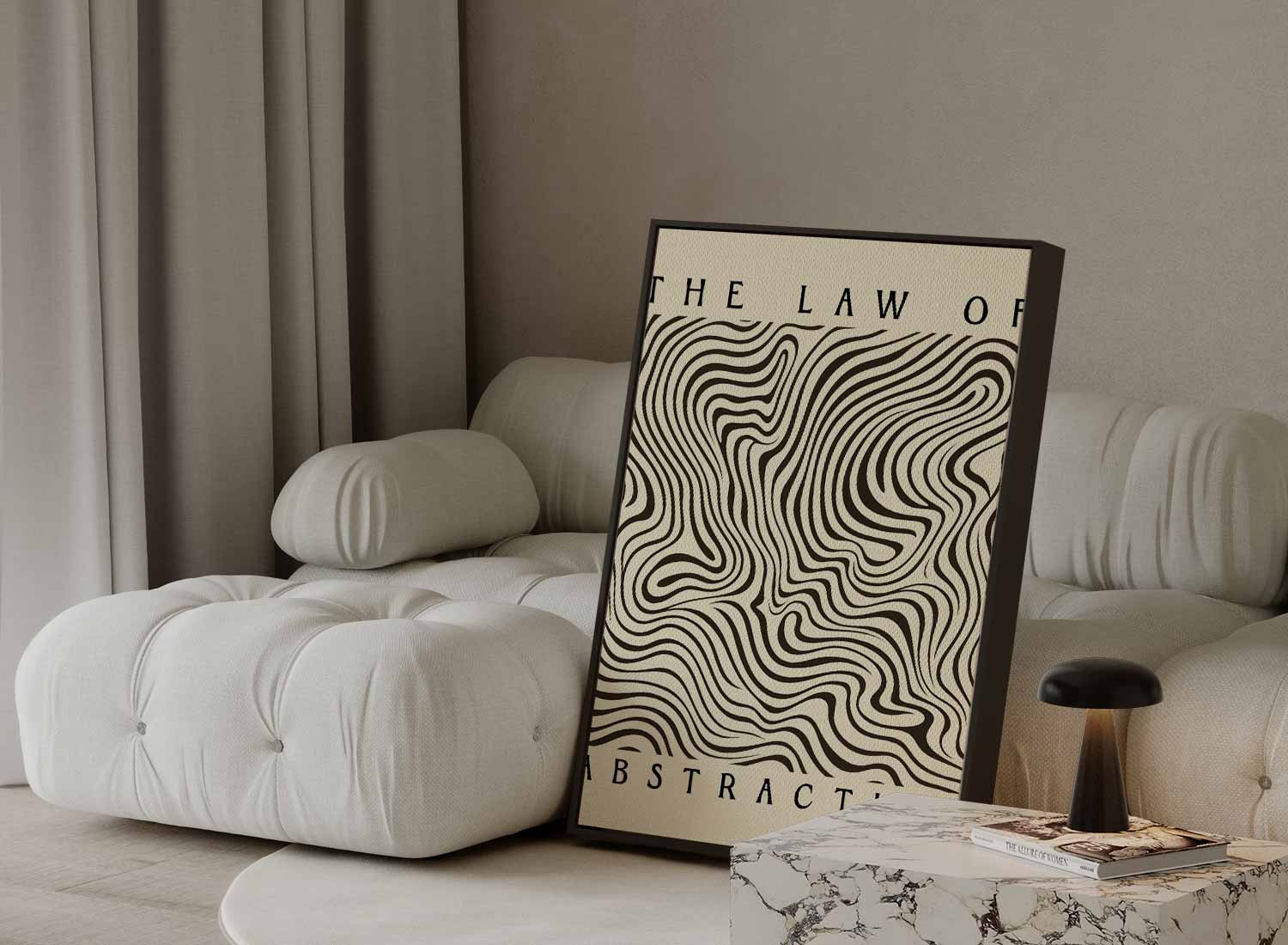 Golven van Abstractie Kunstwerk-canvas-dibond-plexiglas-wanddecoratie-WallArtistic