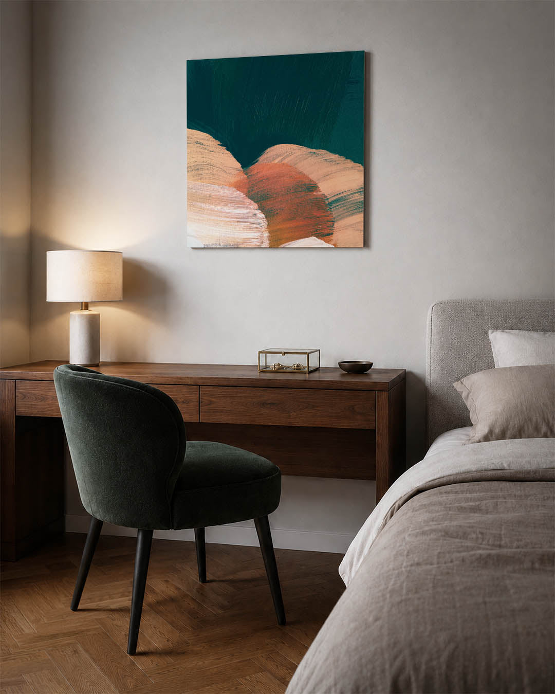 Kleurrijke borstelslag Kunstwerk