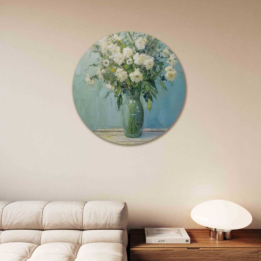 Bloemen in vaas Muurcirkel