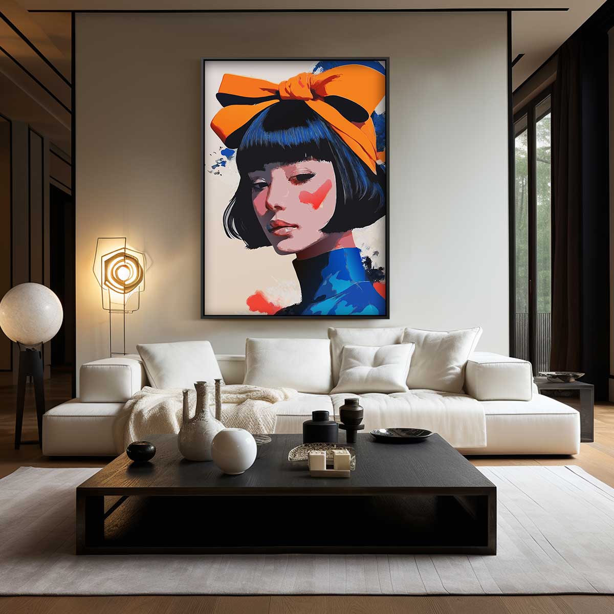 Vrolijke Kleurenprinses Kunstwerk-canvas-dibond-plexiglas-wanddecoratie-WallArtistic