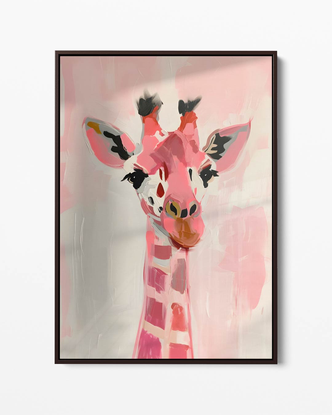 Kleurrijke Giraf Kunstwerk-canvas-dibond-plexiglas-wanddecoratie-WallArtistic