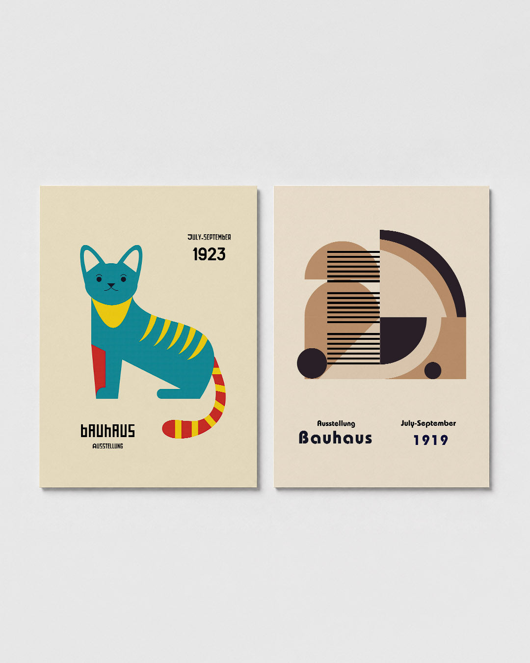 Kleurrijke katfiguur Posterset