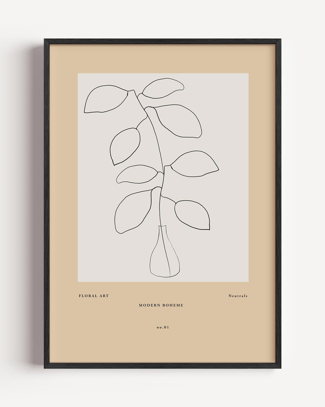 Moderne Boho Bloemenkunst Poster-WallArtistic