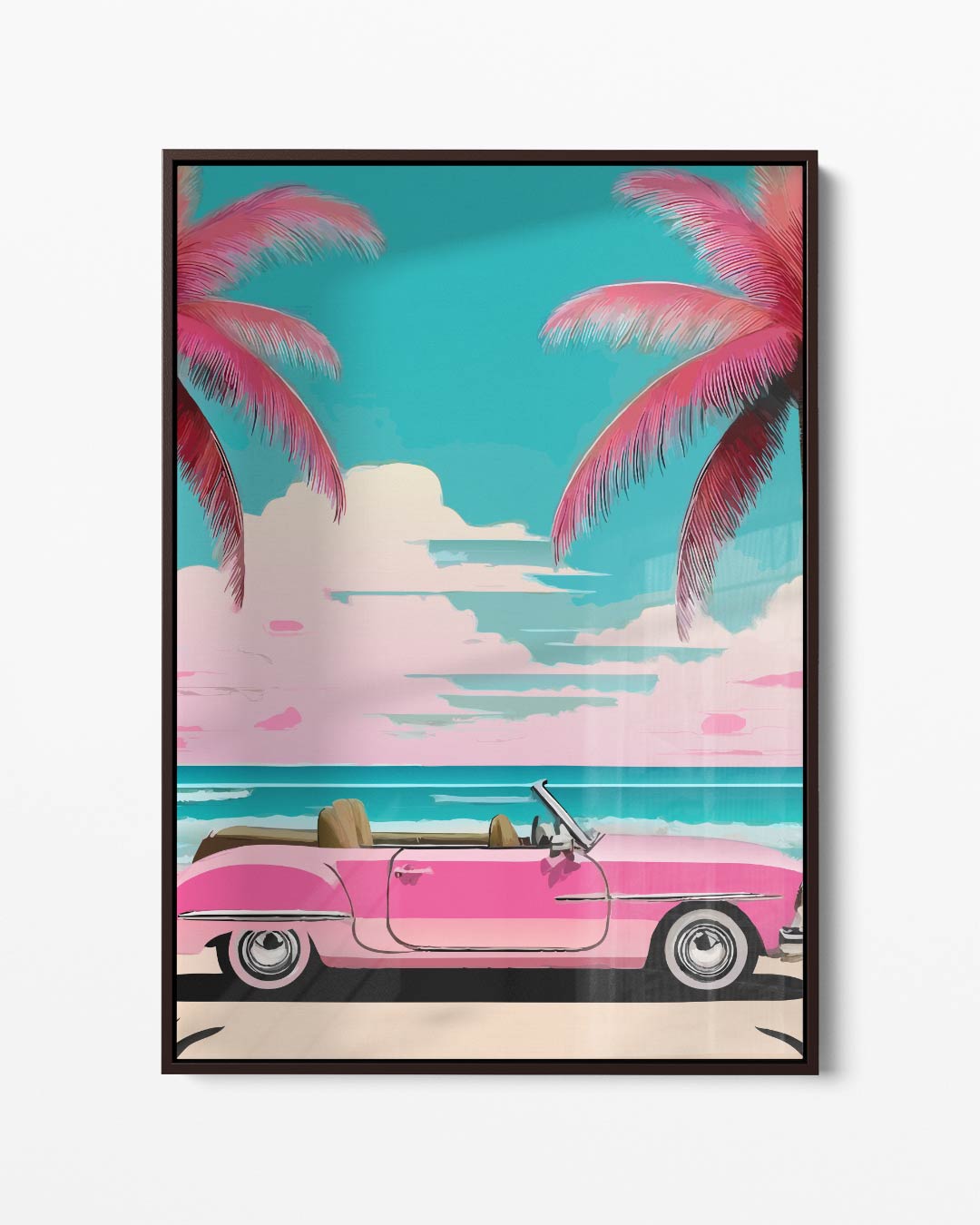 Retro Stranddagen Kunstwerk-canvas-dibond-plexiglas-wanddecoratie-WallArtistic