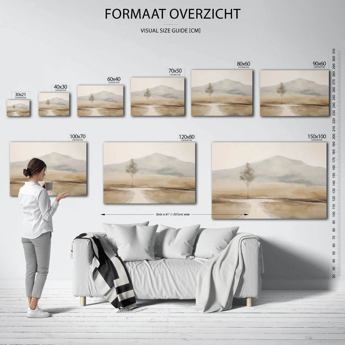 Landschap met boom Poster