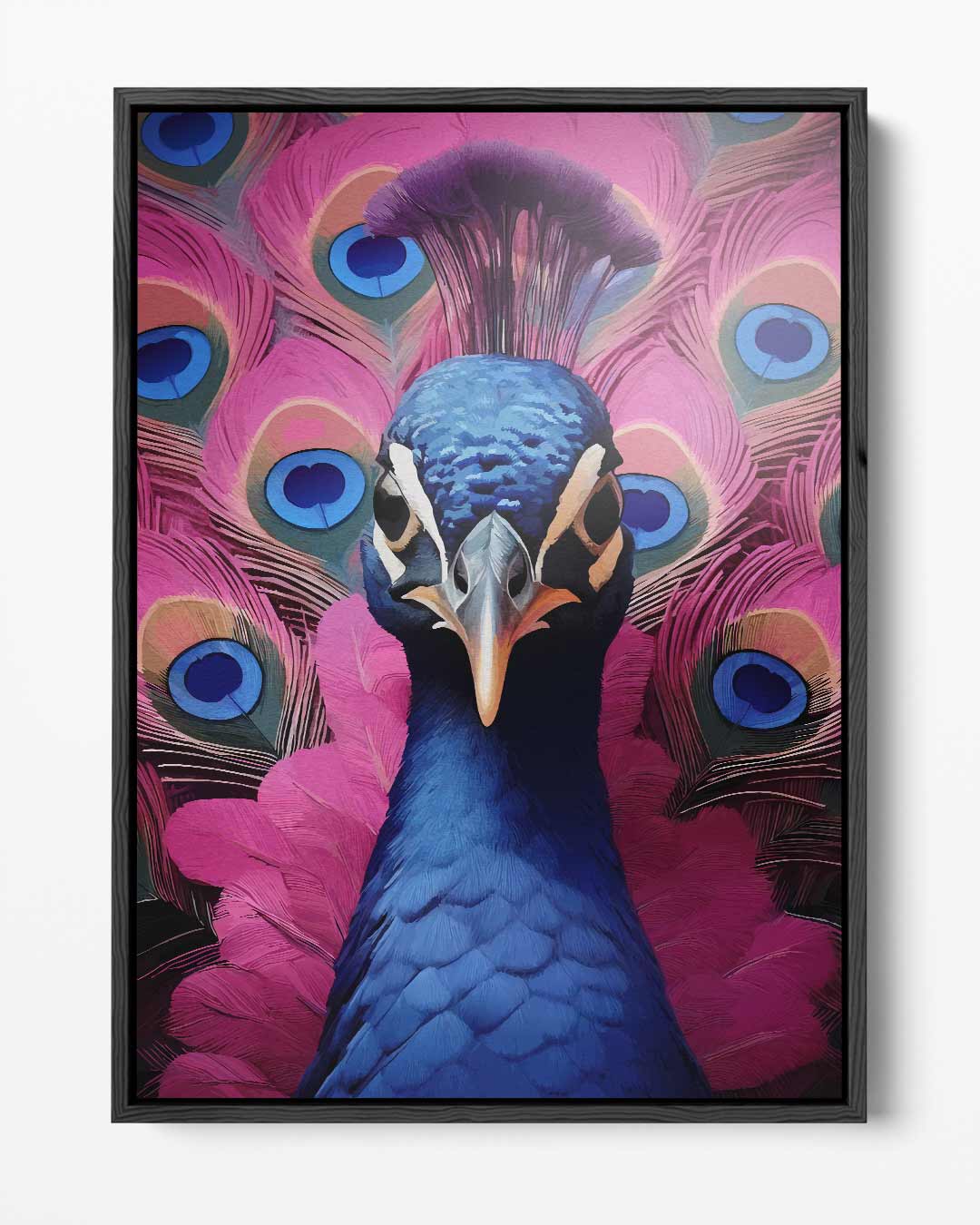 Pauwenpracht in Felle Kleuren Kunstwerk-canvas-dibond-plexiglas-wanddecoratie-WallArtistic