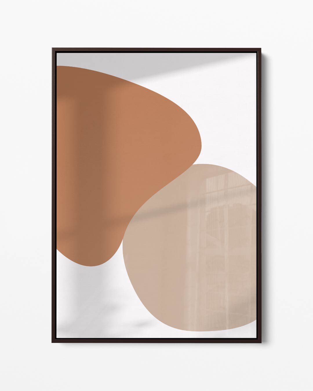Organische Vormen in Aardetinten Kunstwerk-canvas-dibond-plexiglas-wanddecoratie-WallArtistic