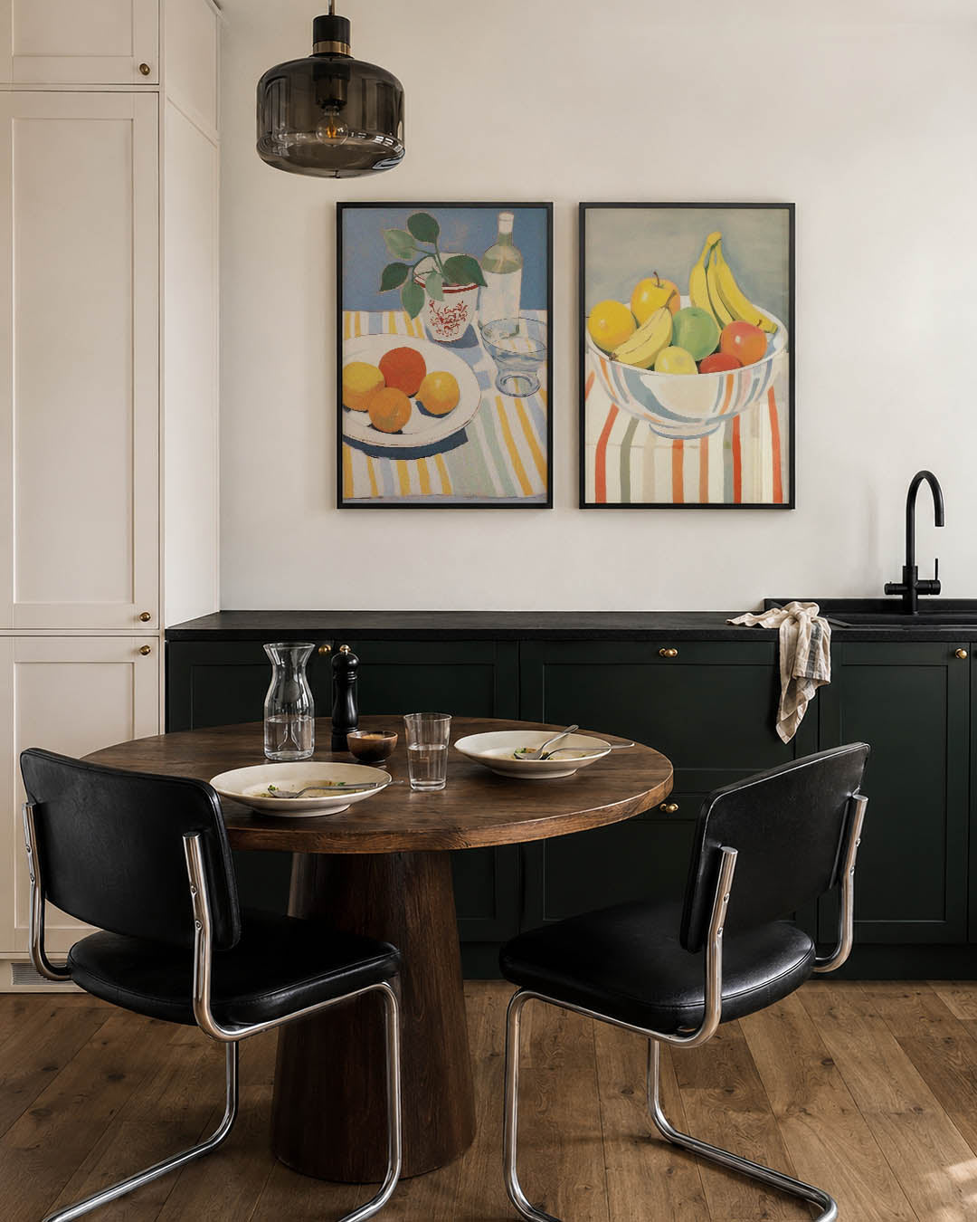 Fruit en strepen Posterset